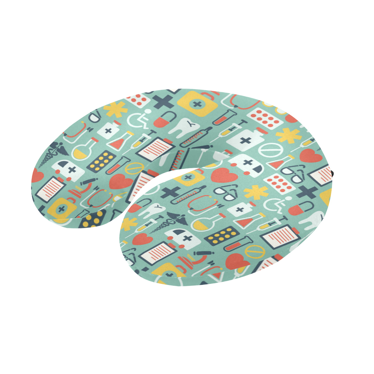 Medical Pattern Print Design 02 U-Shaped Travel Neck Pillow