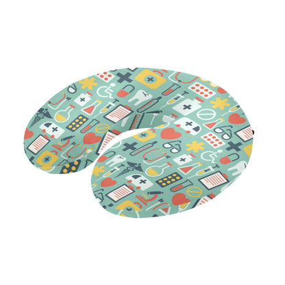 Medical Pattern Print Design 02 U-Shaped Travel Neck Pillow