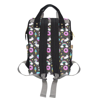 Donut Unicorn Pattern Print Design DN09 Diaper Bag Backpack