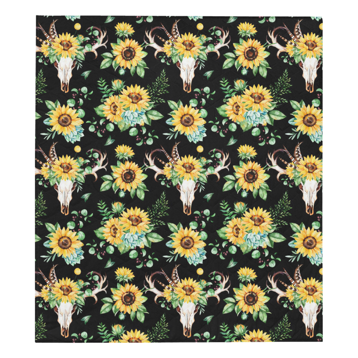 Sunflower Pattern Print Design SF08 Premium Quilt