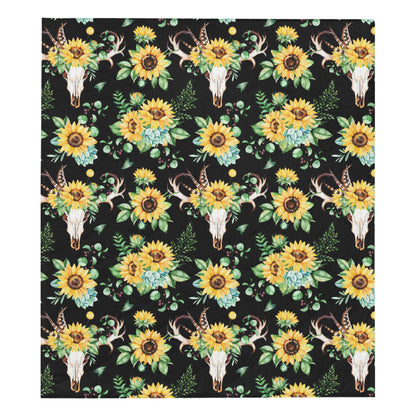Sunflower Pattern Print Design SF08 Premium Quilt