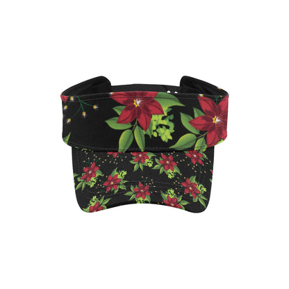 Poinsettia Pattern Print Design A01 Unisex Sun Visor