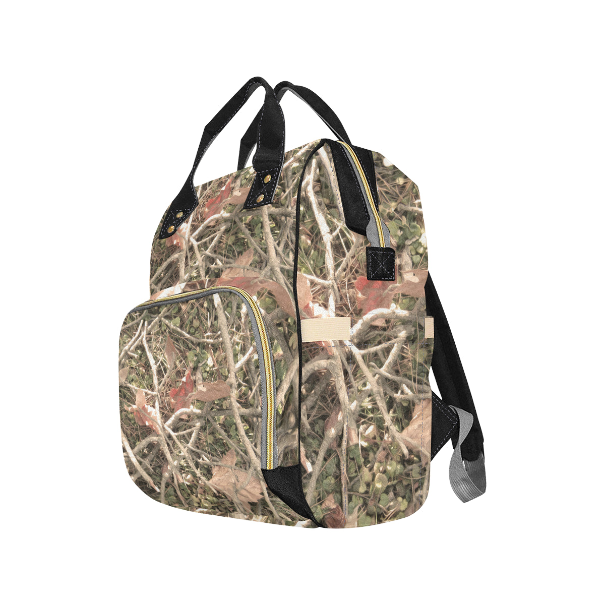 Camouflage Realistic Tree Authumn Print Diaper Bag Backpack