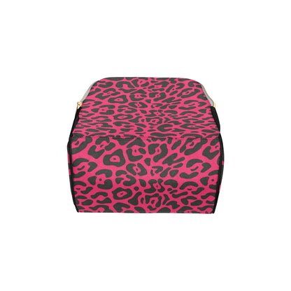 Cheetah Pink Print Pattern Diaper Bag Backpack