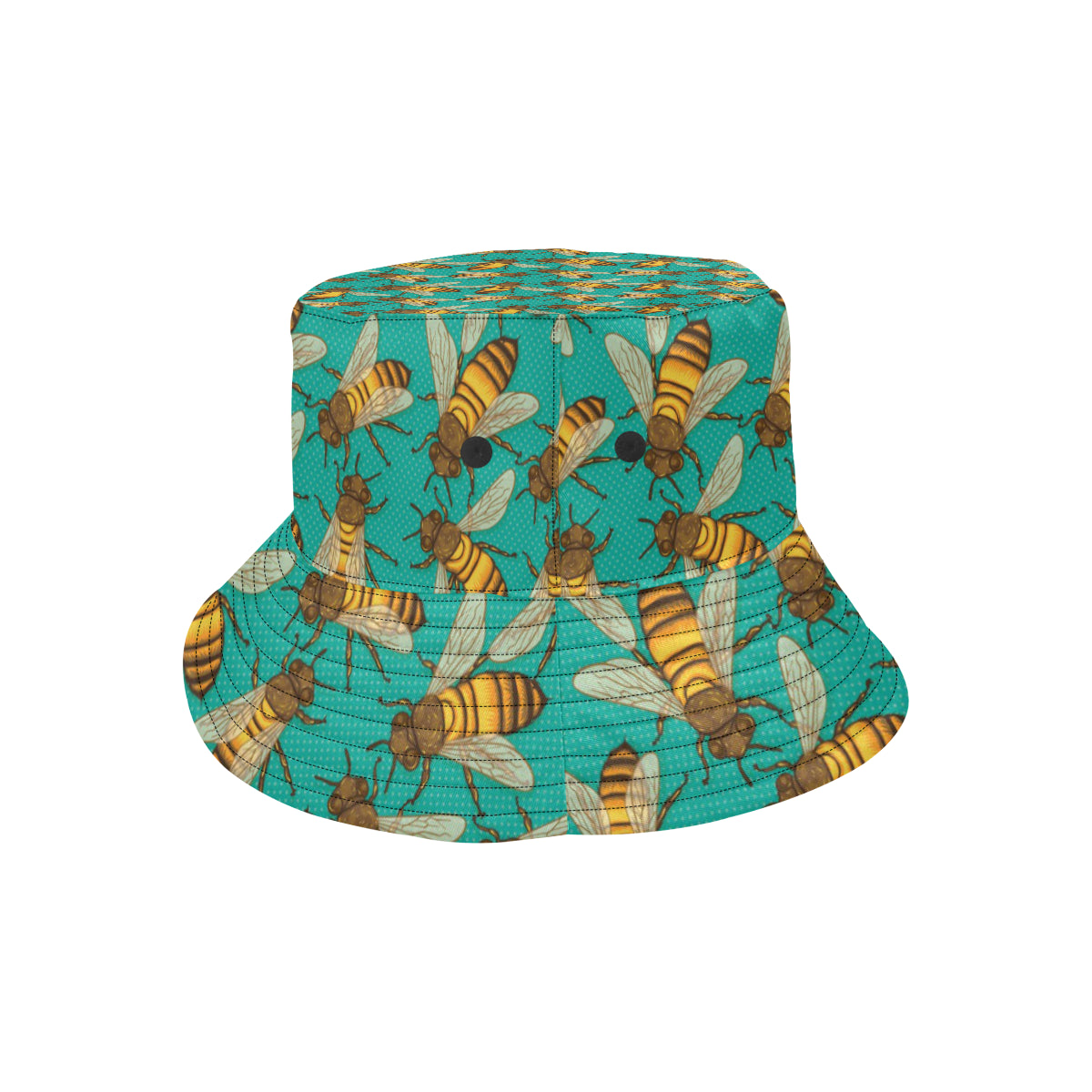 Bee Pattern Print Design BEE04 Unisex Bucket Hat