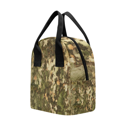 Camo Realistic Tree Texture Print Insulated Lunch Bag
