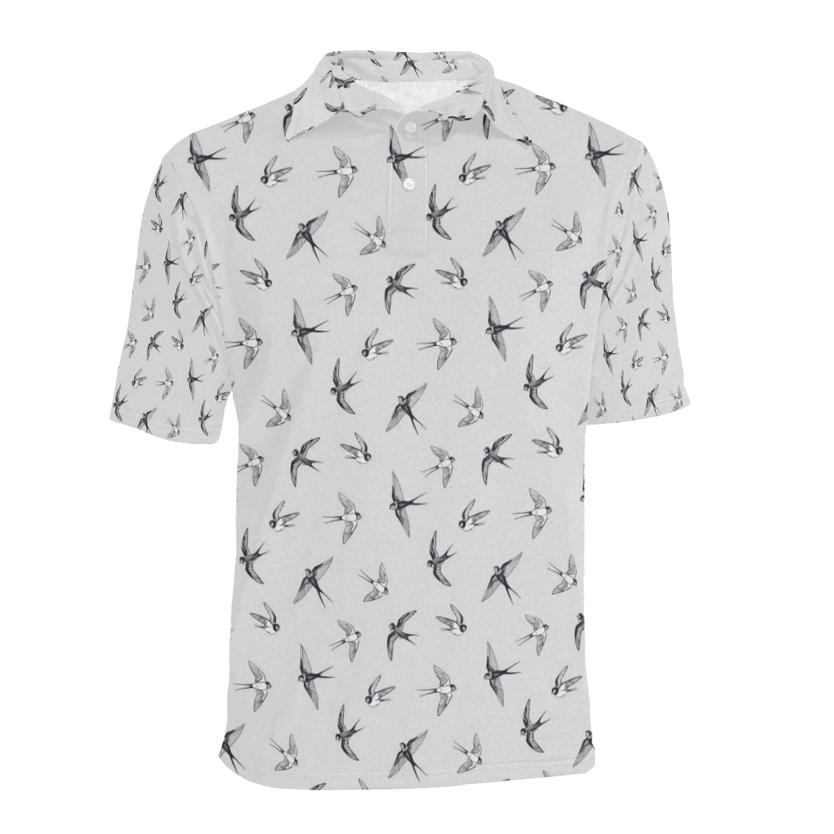 Swallow Bird Pattern Print Design 04 Men Polo Shirt