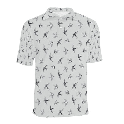 Swallow Bird Pattern Print Design 04 Men Polo Shirt
