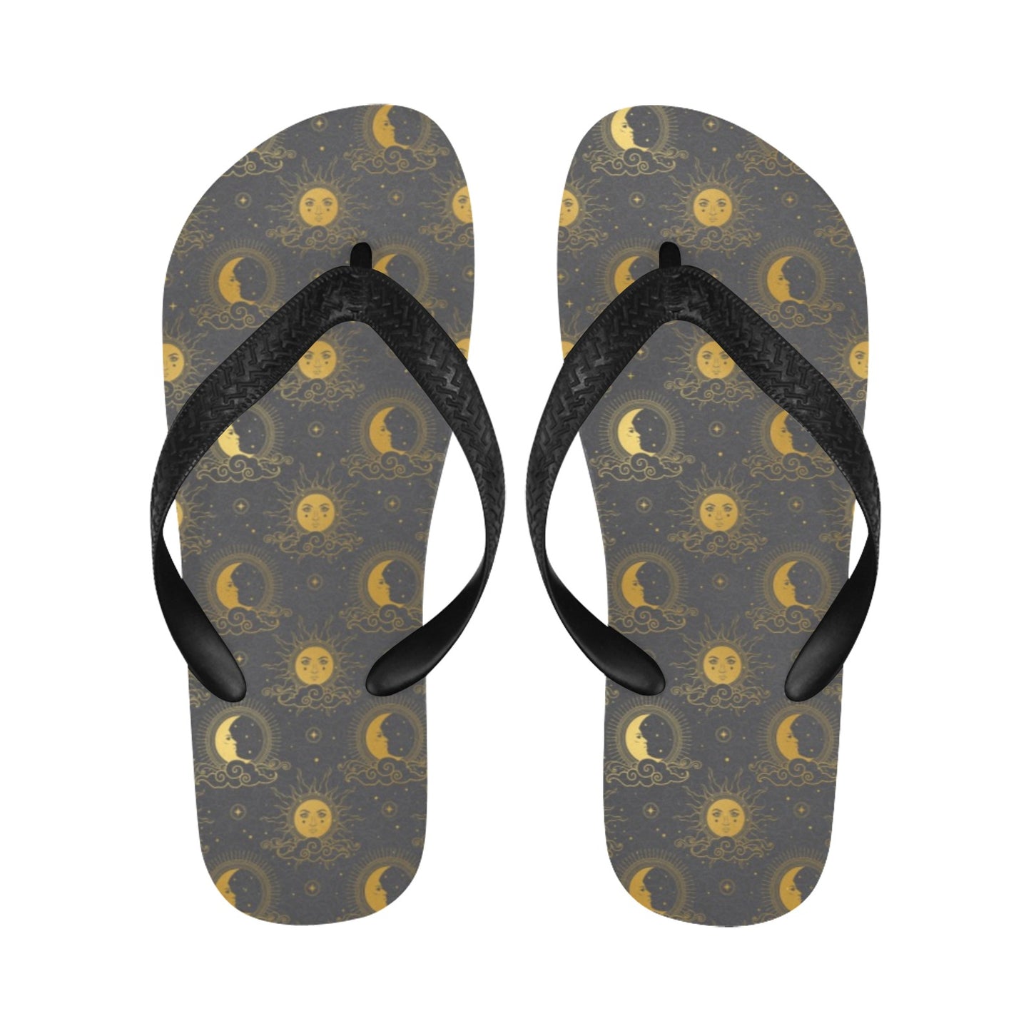 Sun Moon Print Design LKS305 Flip Flops
