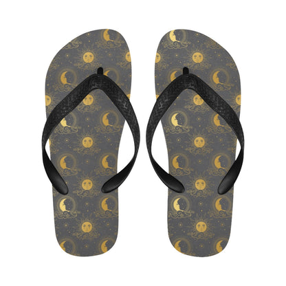 Sun Moon Print Design LKS305 Flip Flops