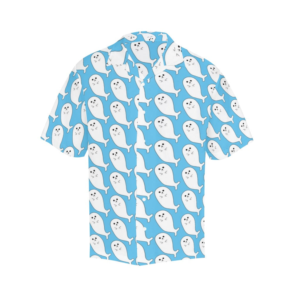 Sea Lion Print Design LKS402 Men's Men's Hawaiian Shirt