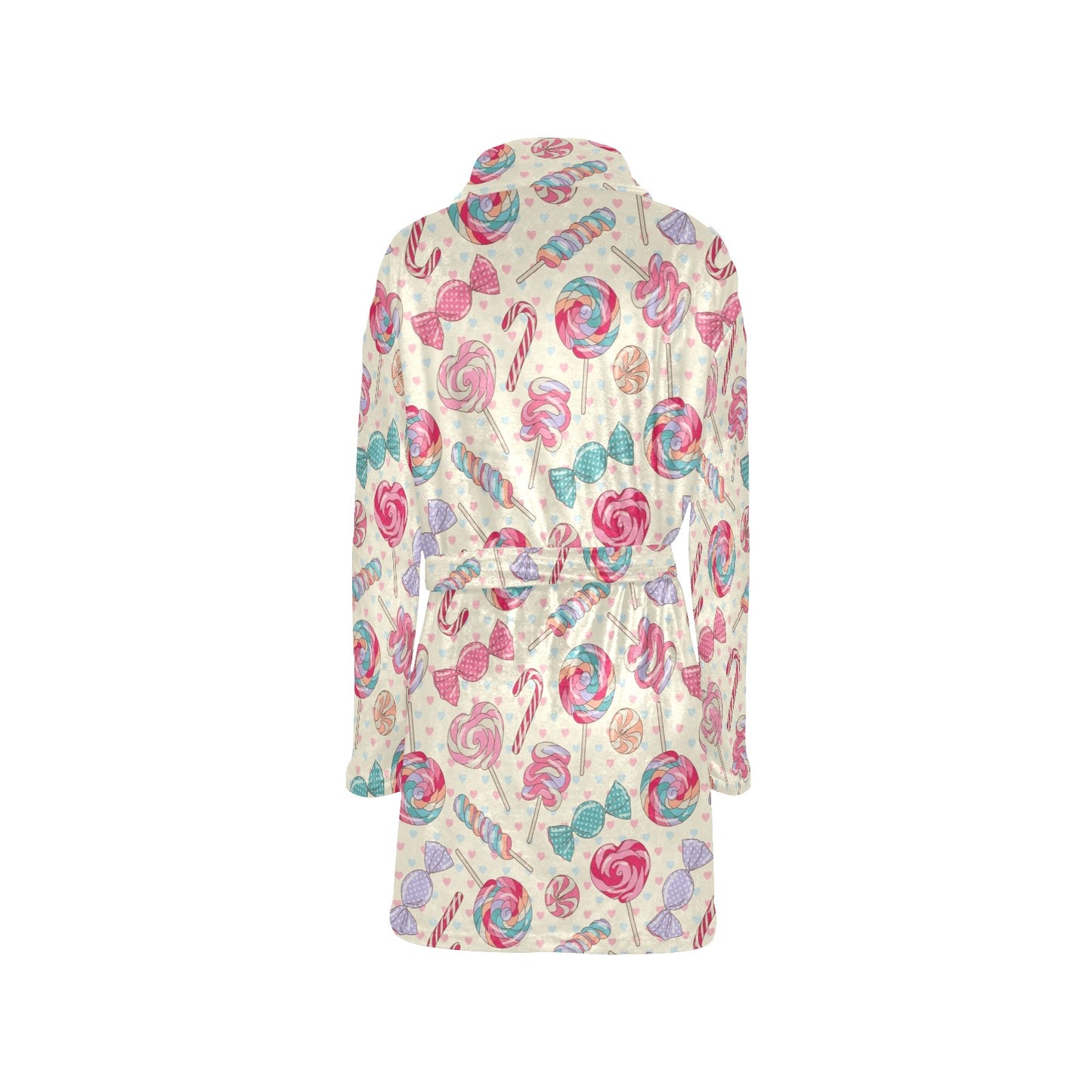 Candy Pattern Print Design CA04 Women's Fleece Robe