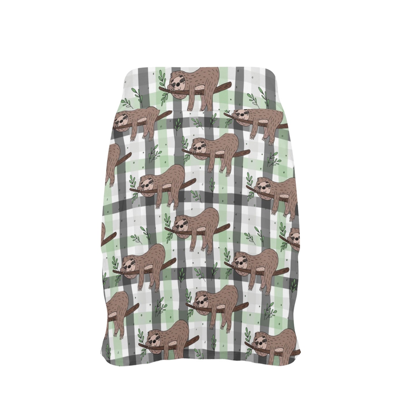 Sloth Print Design LKS301 17" Golf & Pickleball Skort with Pockets