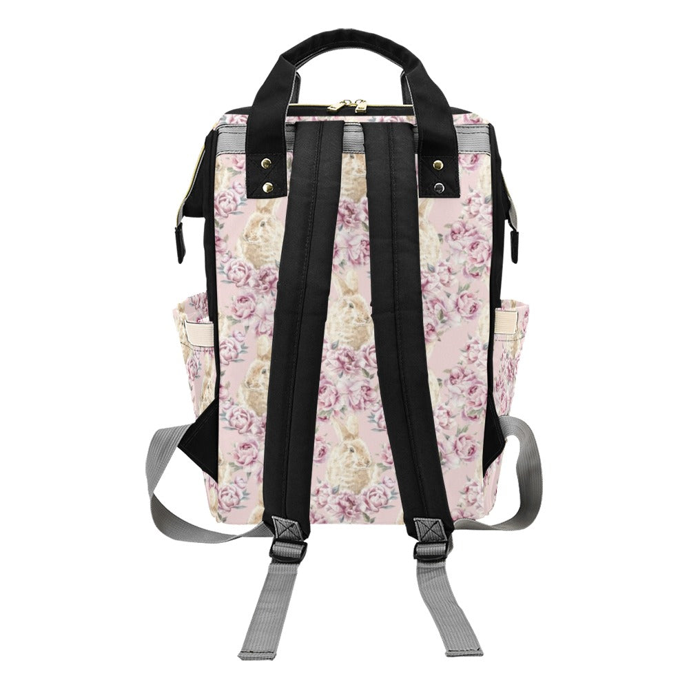 Rabbit Print Design LKS403 Diaper Bag Backpack