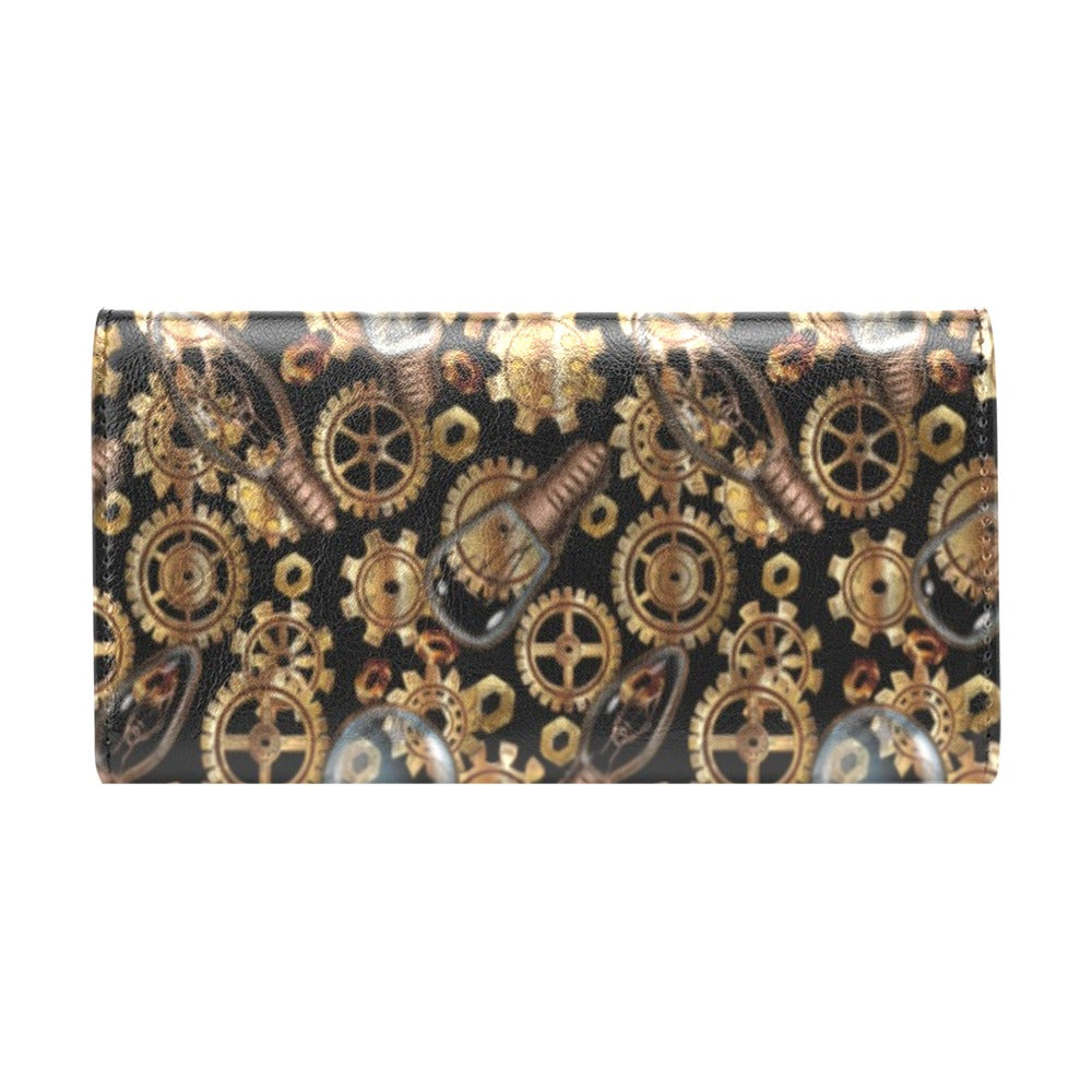Steampunk Lightbulb Print Design LKS304 Women's Trifold Wallet