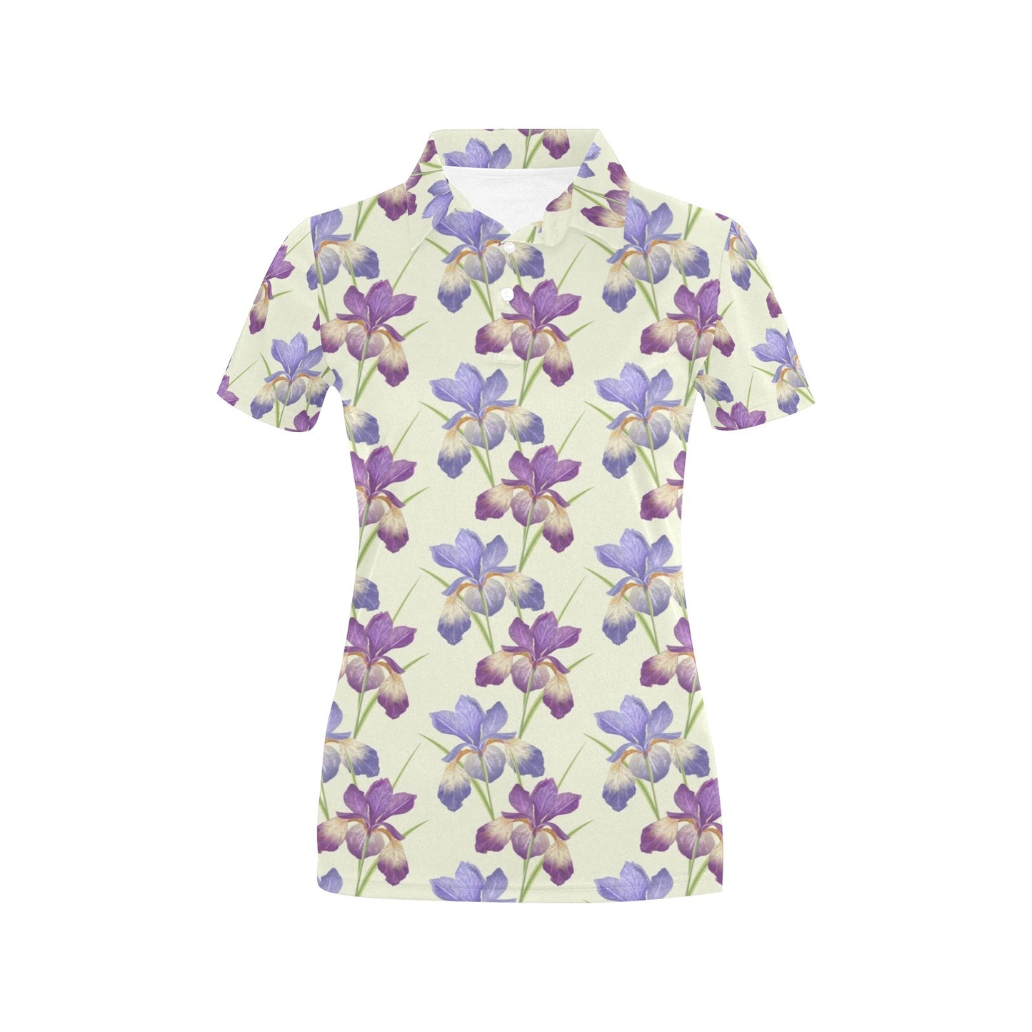 Iris Pattern Print Design IR08 Women's Polo Shirt