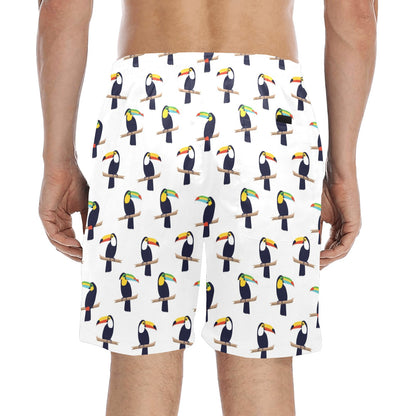 Toucan Print Design LKS305 Men's Swim Trunks Beach Shorts