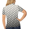 Geometric Black White Pattern Print Design 03 Women's Polo Shirt