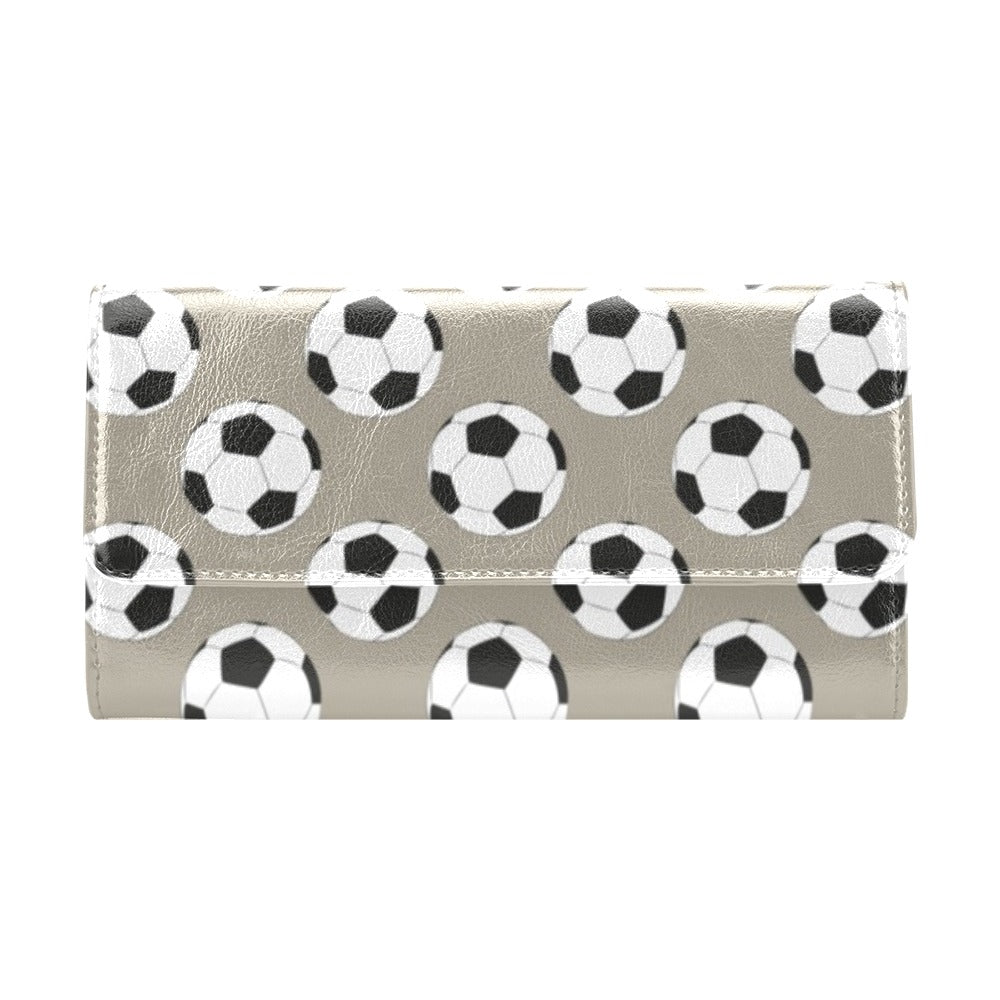 Soccer Ball Print Design LKS302 Women's Trifold Wallet
