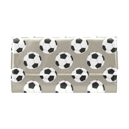 Soccer Ball Print Design LKS302 Women's Trifold Wallet