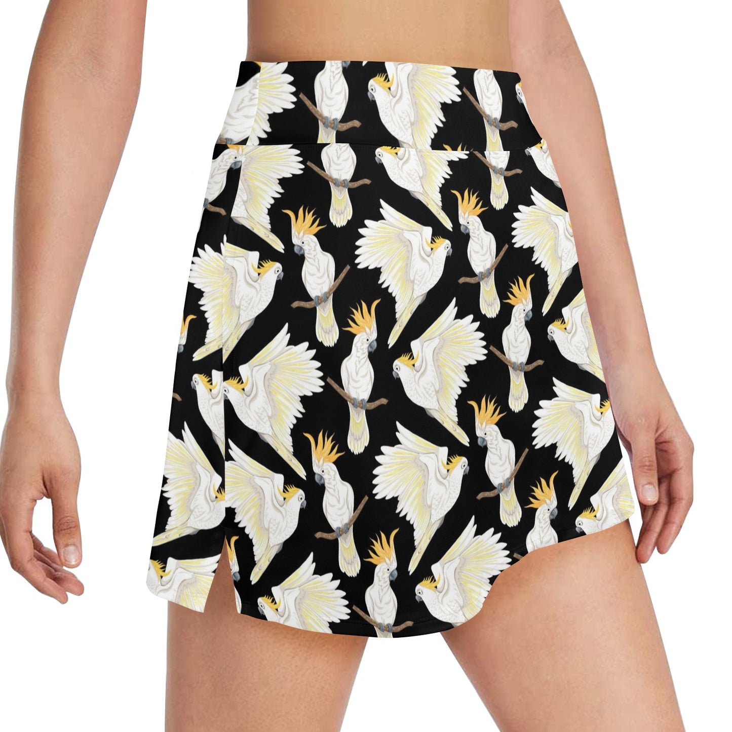 Cockatoo Print Design LKS402 17" Golf & Pickleball Skort with Pockets