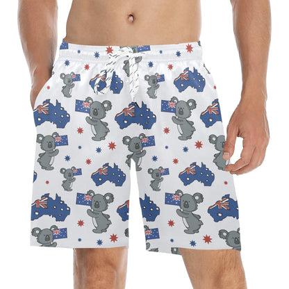 Koala Australia Day Themed Design Men's Swim Trunks Beach Shorts