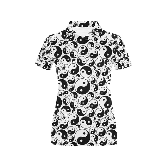Yin Yang Print Design LKS302 Women's Polo Shirt