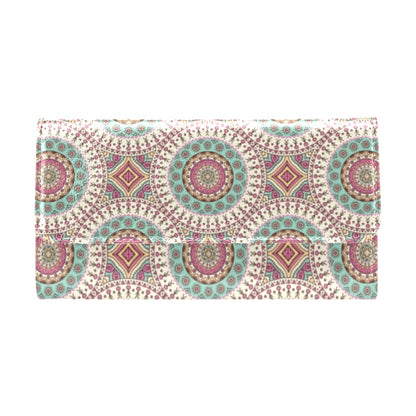 Bohemian Round Style Print Women's Trifold Wallet