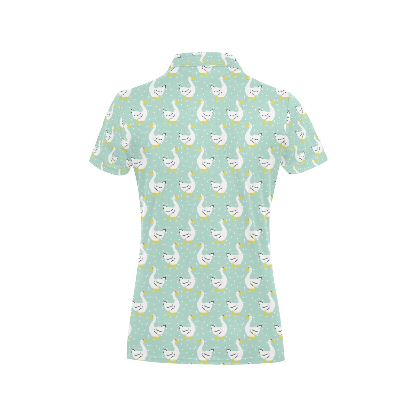 Goose Print Design LKS404 Women's Polo Shirt