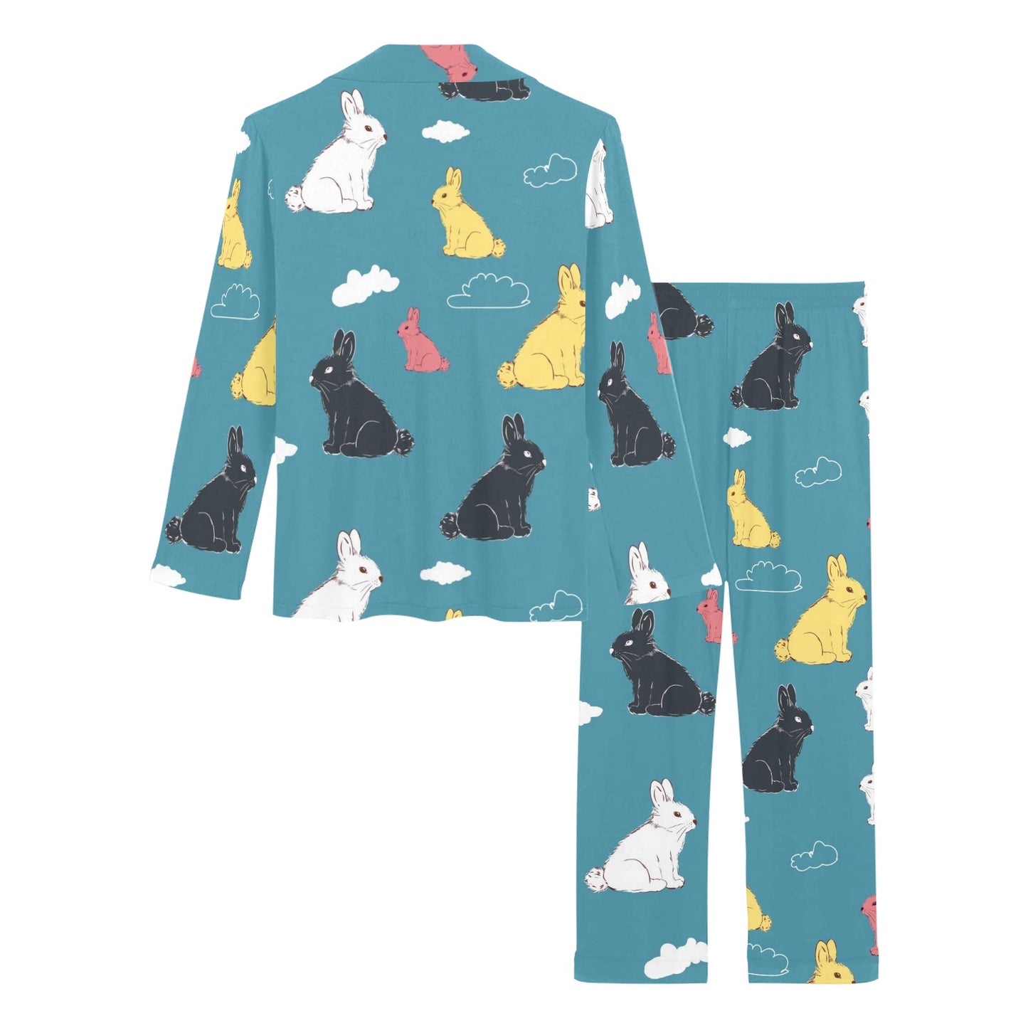 Rabbit Pattern Print Design RB014 Women's Long Pajama Set