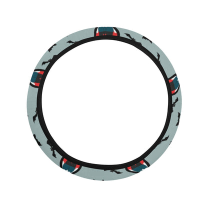 Vampire Print Design LKS304 Steering Wheel Cover with Elastic Edge