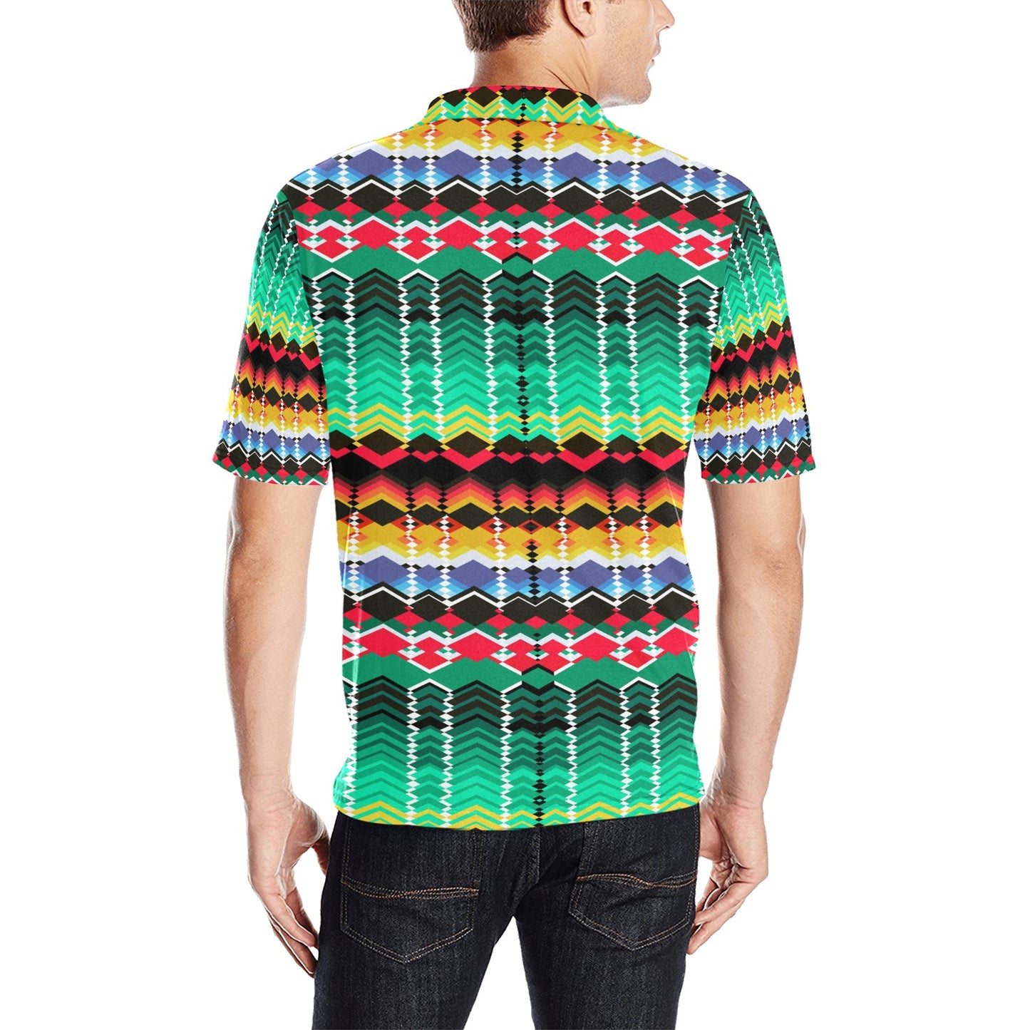 Serape Print Design LKS307 Men Polo Shirt
