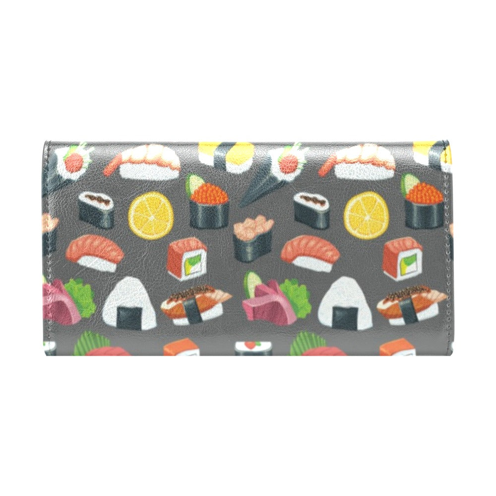 Sushi Print Design LKS302 Women's Trifold Wallet