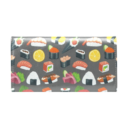 Sushi Print Design LKS302 Women's Trifold Wallet