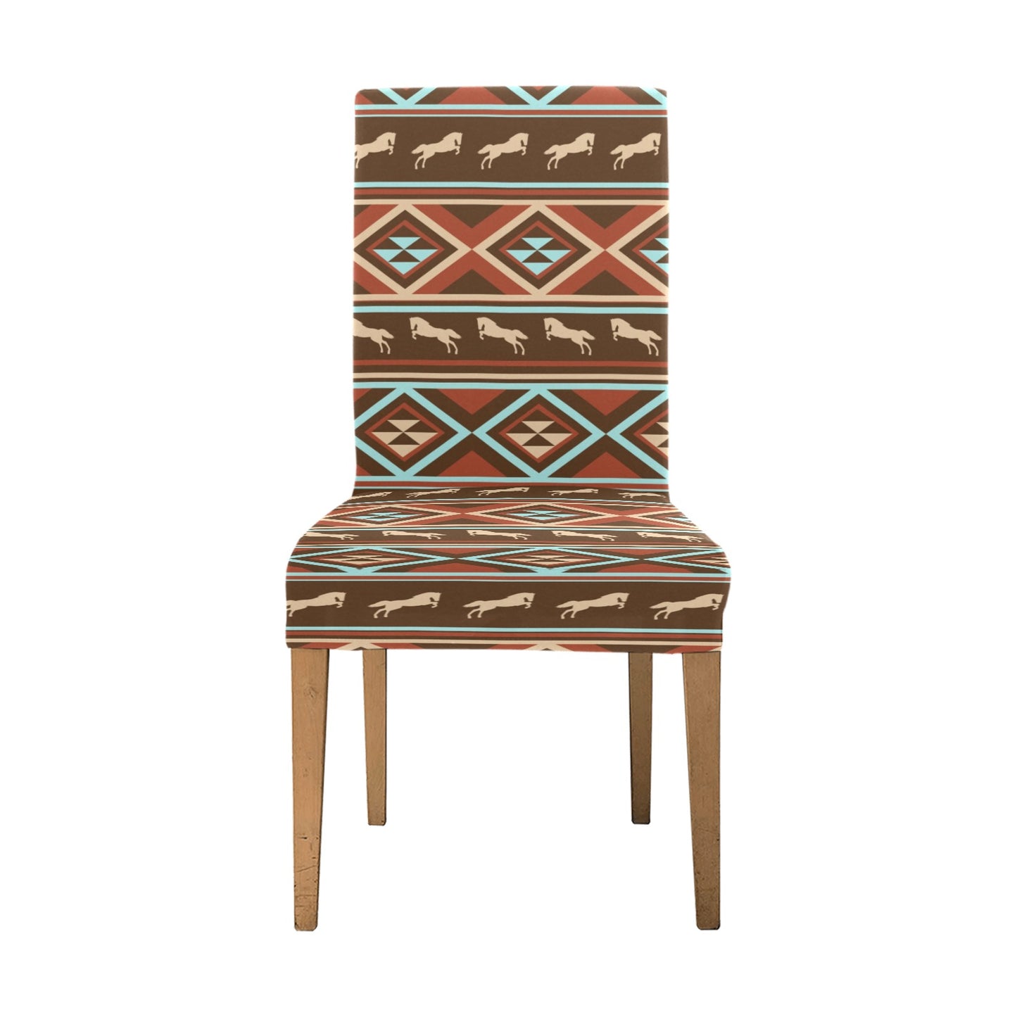 Western Horse Pattern Print LKS301 Dining Chair Slipcover
