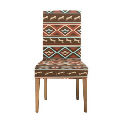 Western Horse Pattern Print LKS301 Dining Chair Slipcover