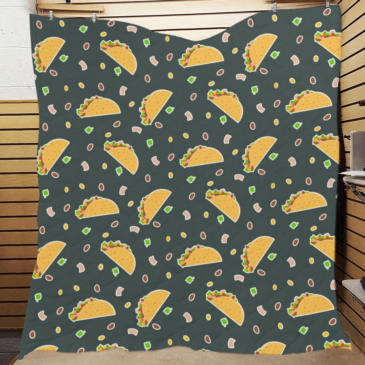 Taco Pattern Print Design TC02 Premium Quilt