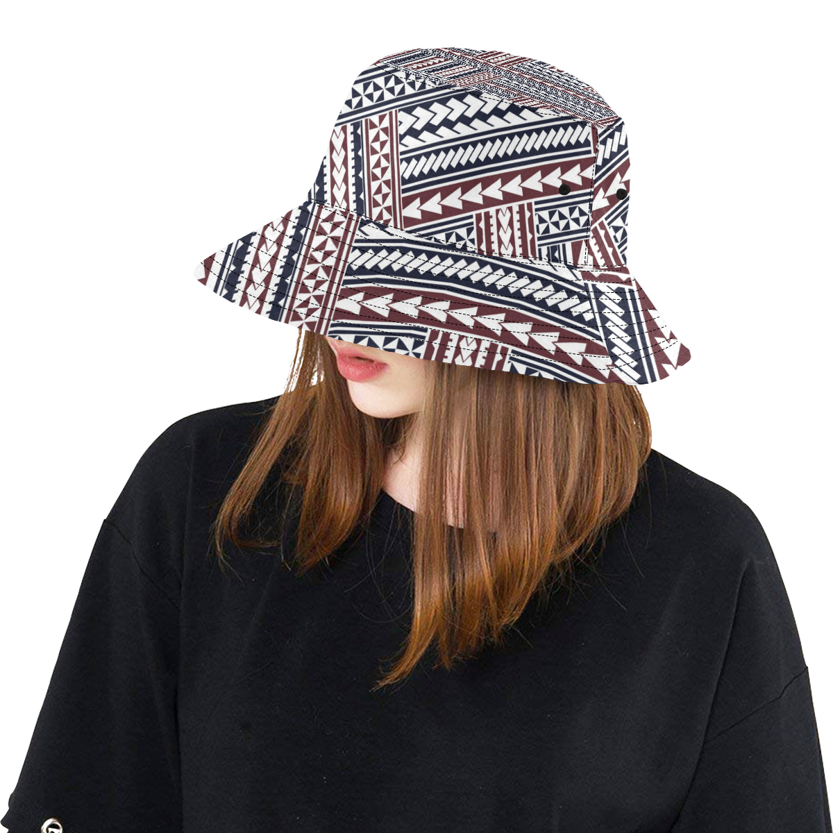Polynesian Tribal line Unisex Bucket Hat