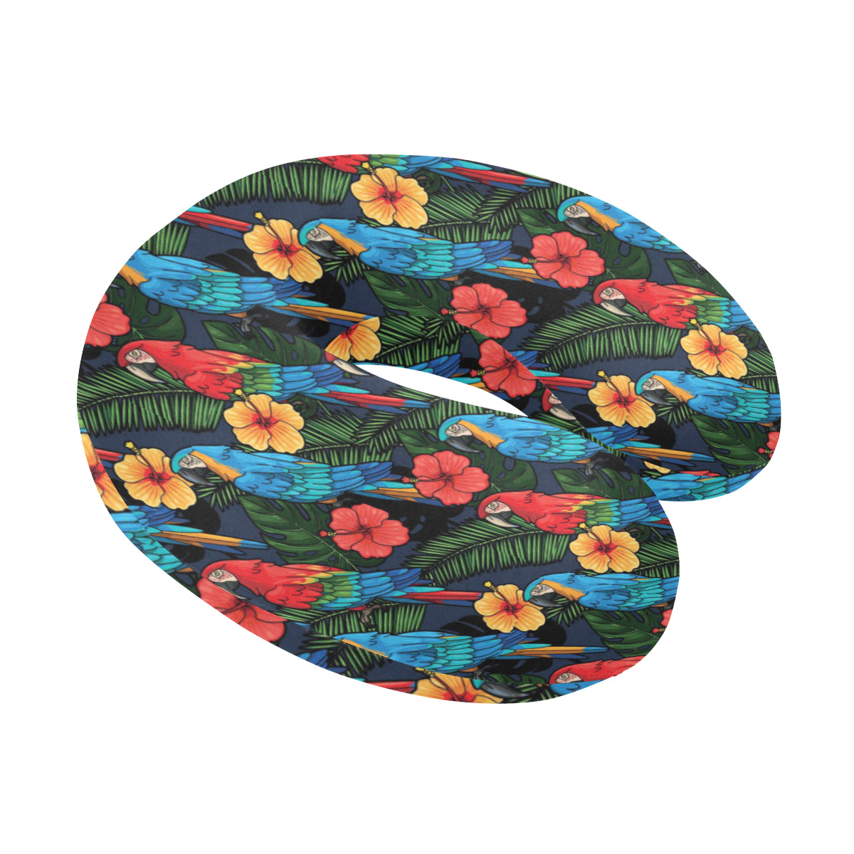 Parrot Pattern Print Design A01 U-Shaped Travel Neck Pillow