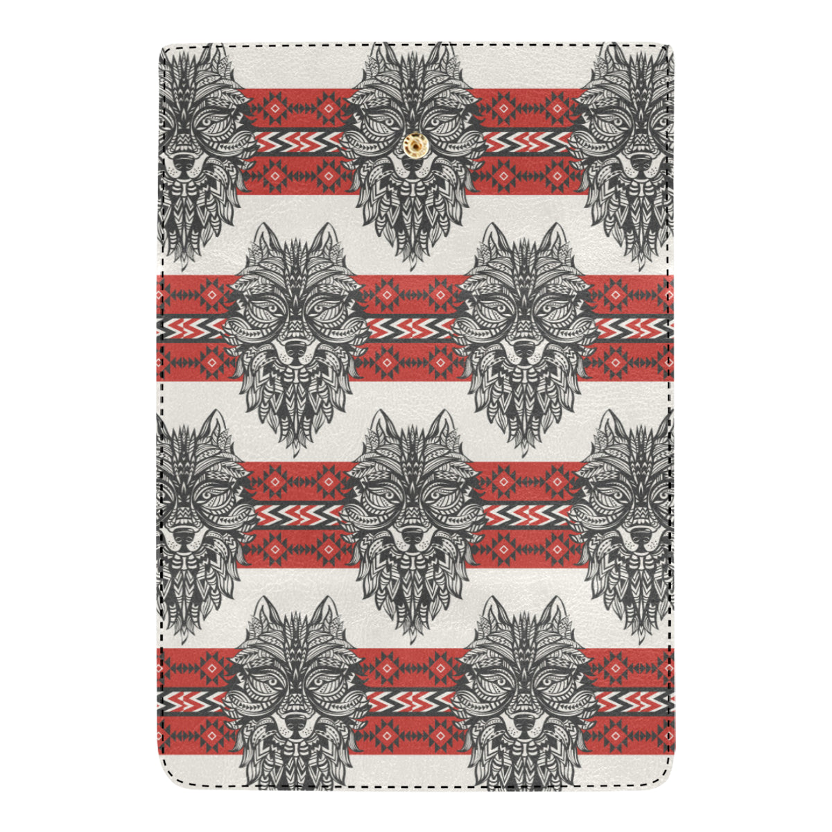 Native Indian Wolf Women's Trifold Wallet
