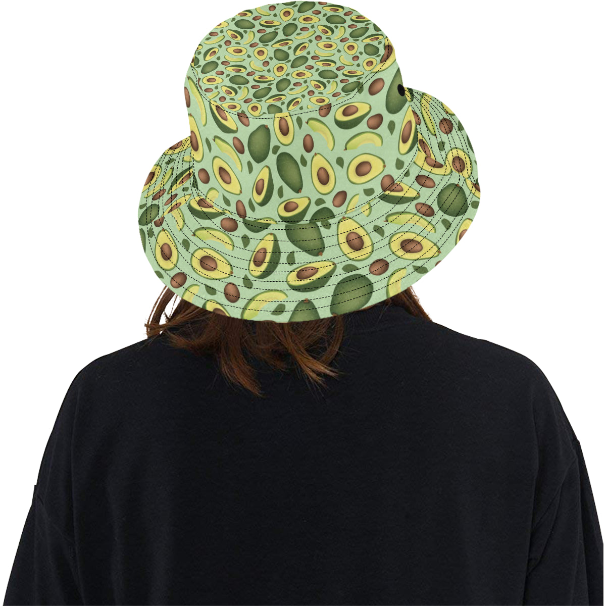 Avocado Pattern Print Design AC01 Unisex Bucket Hat