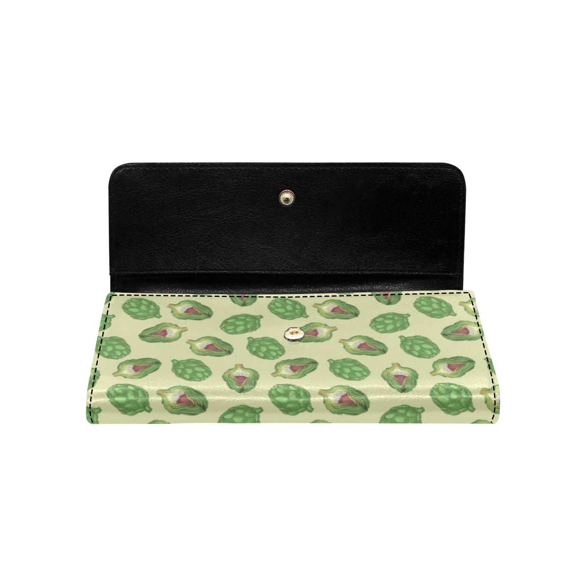 Artichoke Pattern Print Design 03 Women's Trifold Wallet