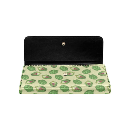 Artichoke Pattern Print Design 03 Women's Trifold Wallet