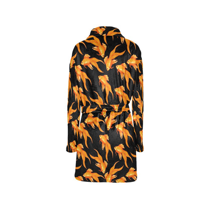 Goldfish Pattern Print Design 03 Women's Fleece Robe