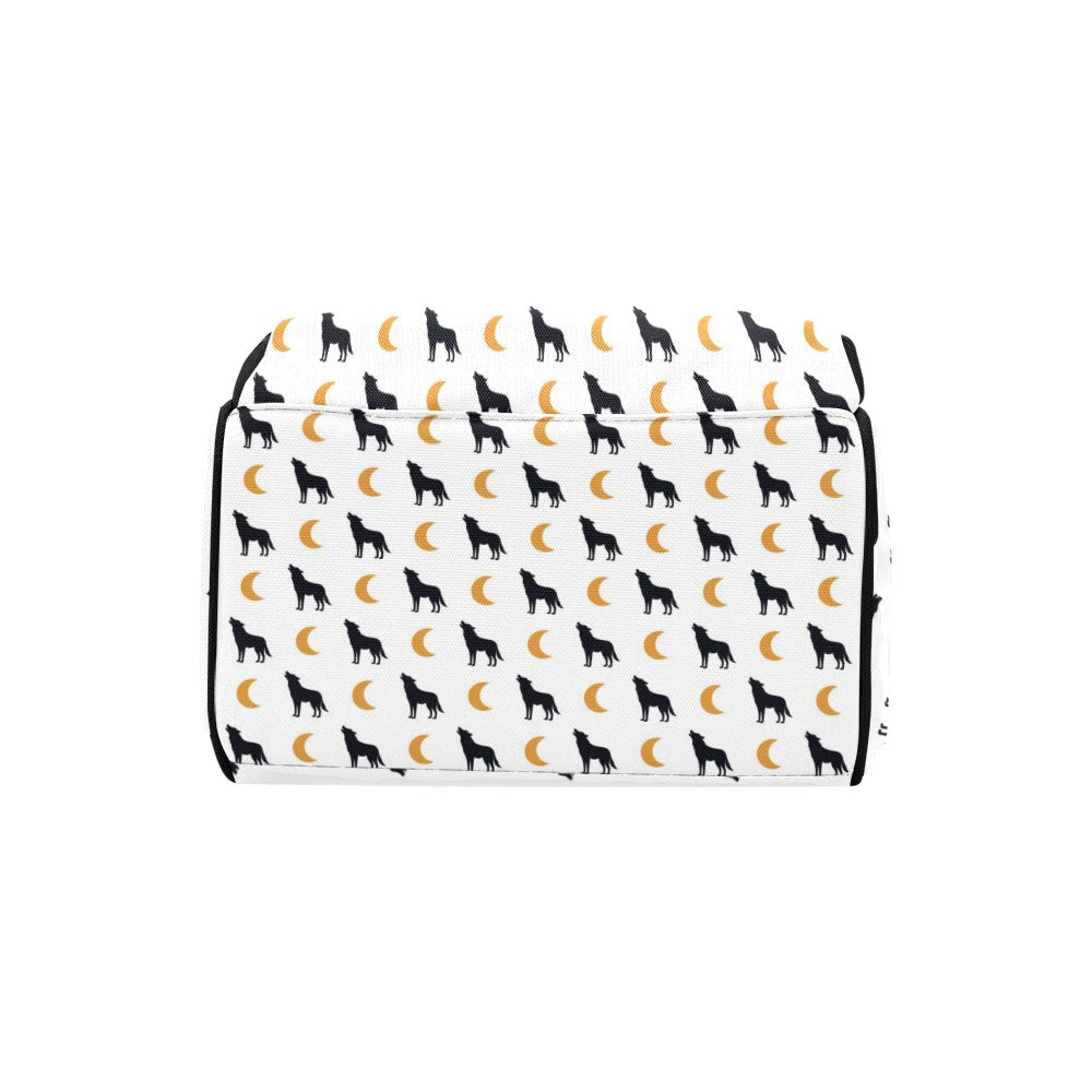 Wolf Moon Print Design LKS302 Diaper Bag Backpack