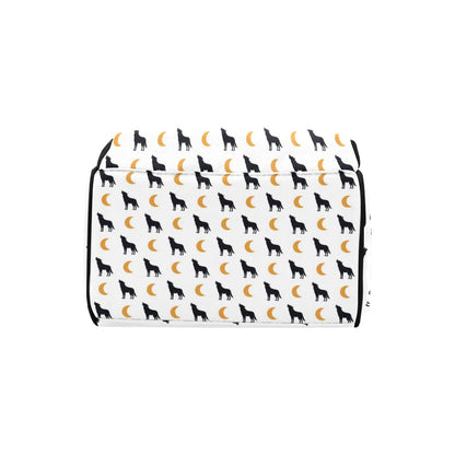 Wolf Moon Print Design LKS302 Diaper Bag Backpack