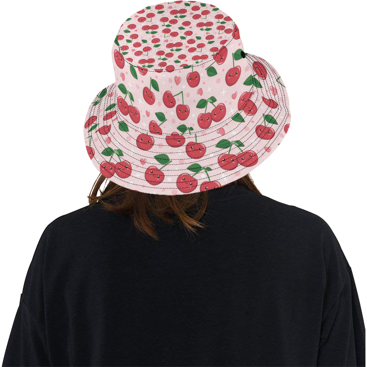 Cherry Pattern Print Design CH02 Unisex Bucket Hat