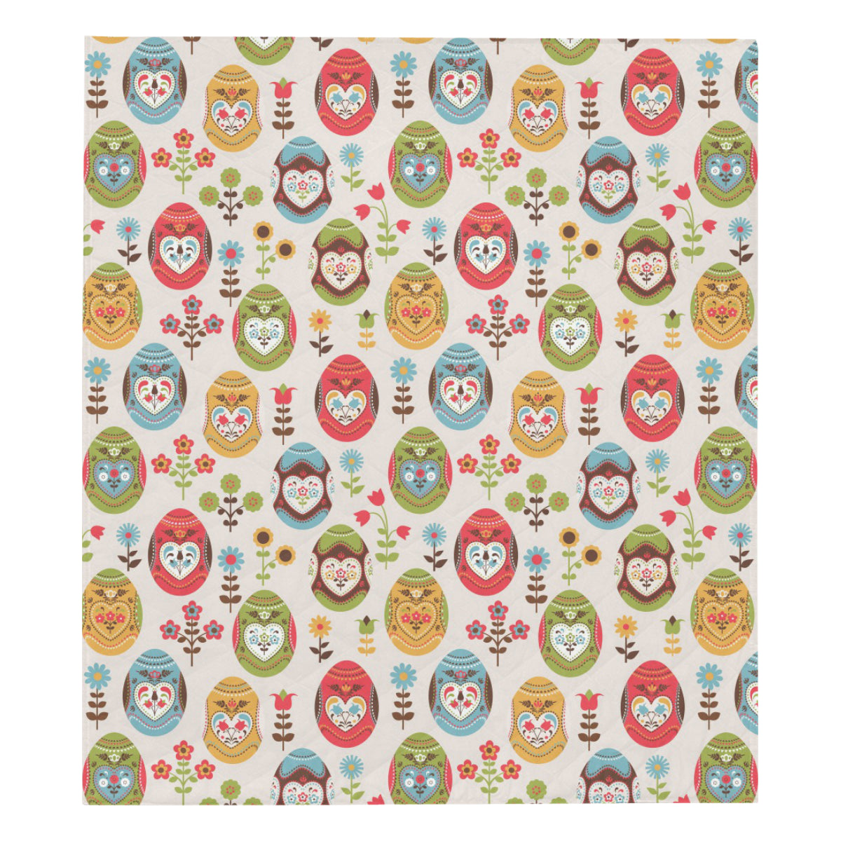 Easter Eggs Pattern Print Design RB011 Premium Quilt