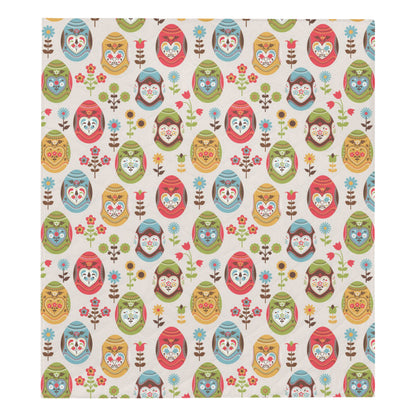 Easter Eggs Pattern Print Design RB011 Premium Quilt
