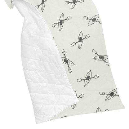Kayak Pattern Print Design 01 Premium Quilt